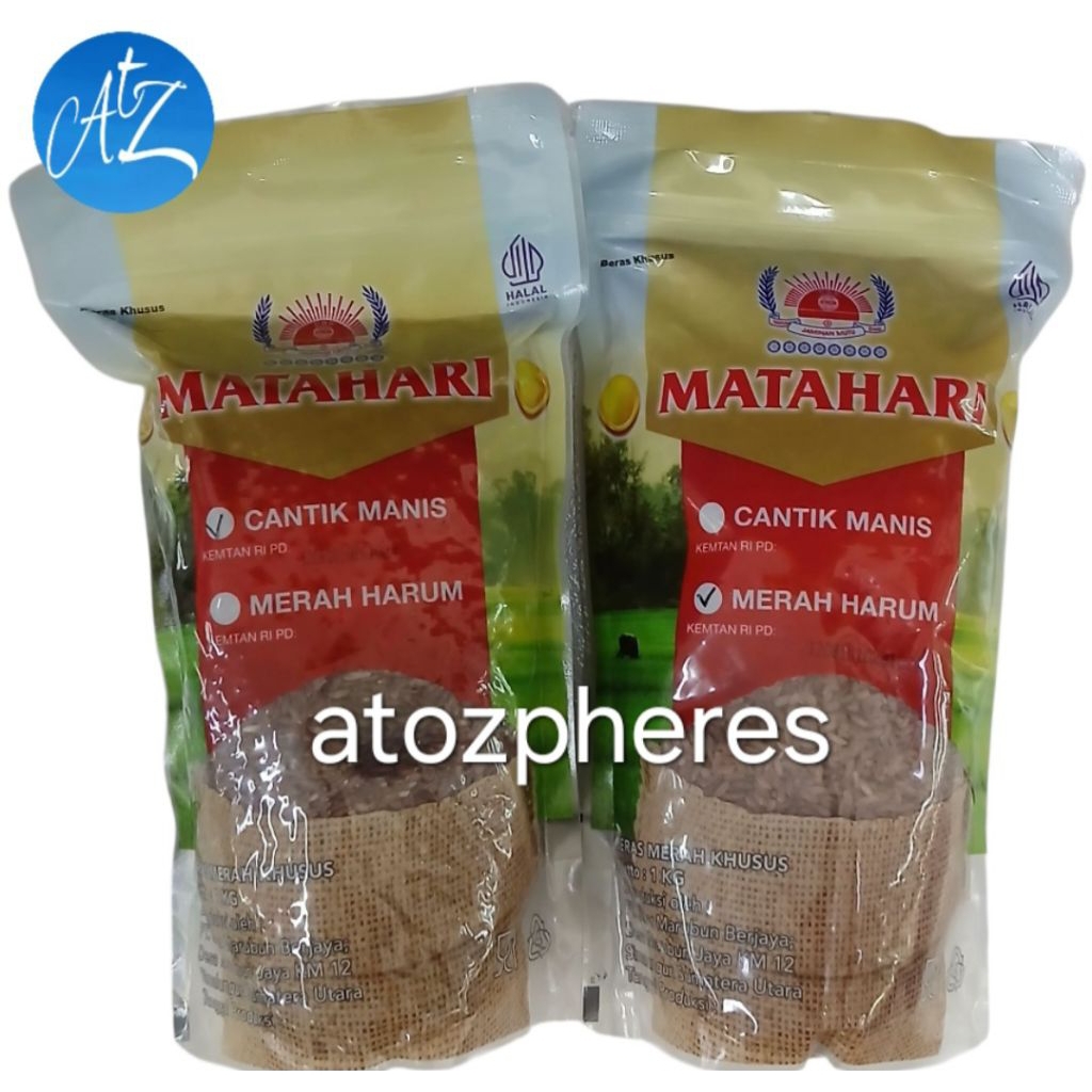 

Beras merah khusus halal MUI CANTIK MANIS / MERAH HARUM MATAHARI 1kg