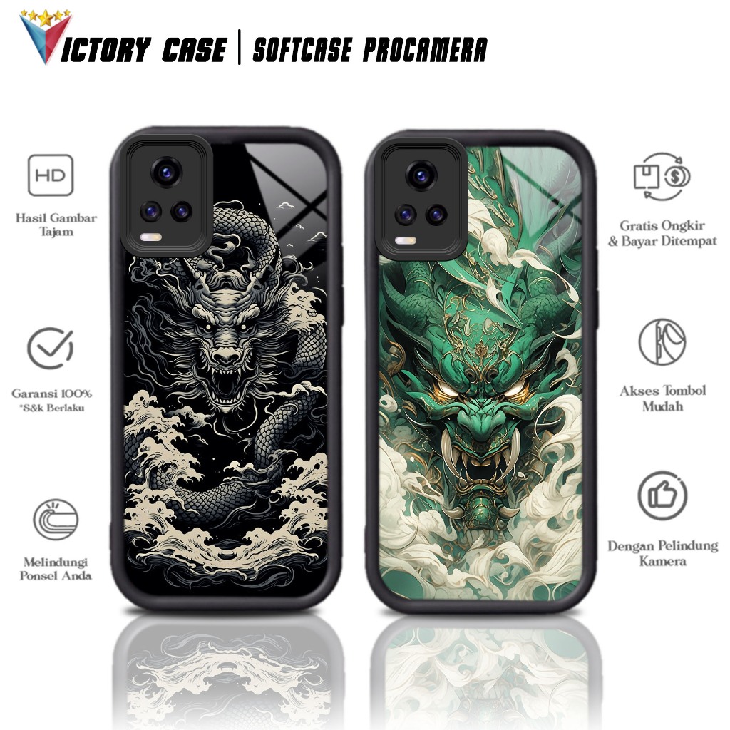 Case Premium Compatible For VIVO V20 Motif [ NGA ] Casing Softcase Glossy Anti Jamur