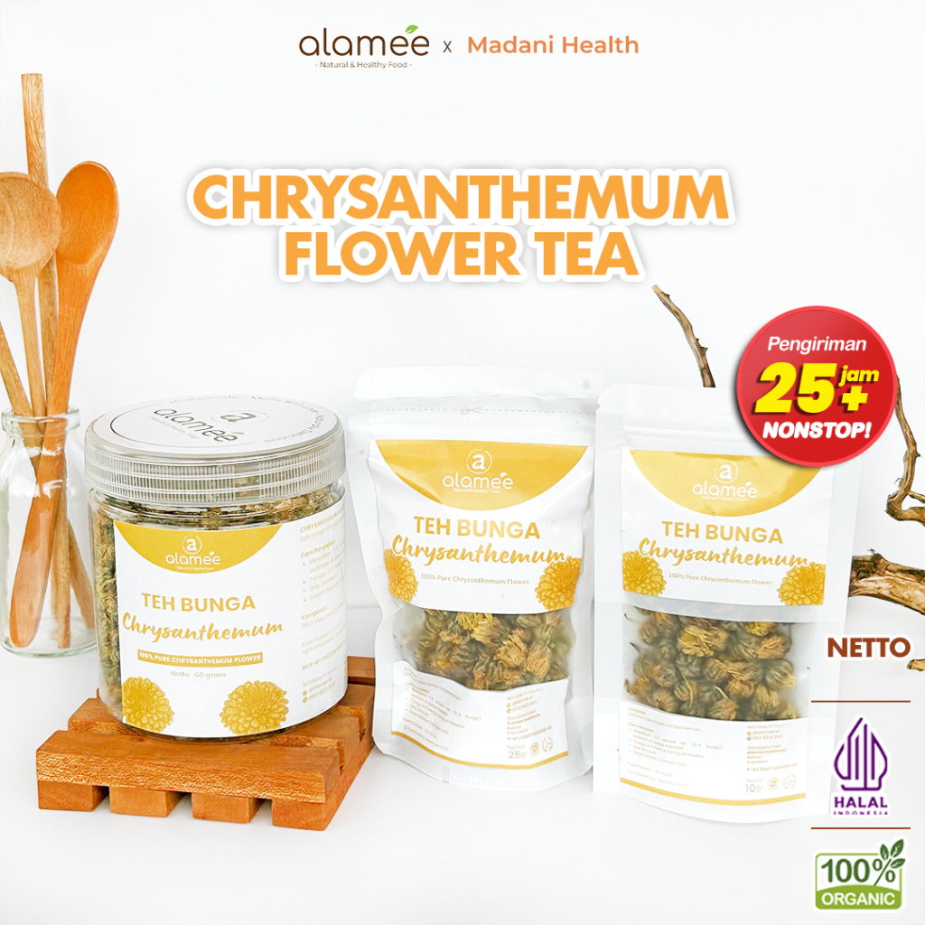 

ALAMEE Teh Bunga Chrysanthemum Tea Krisan Emas Golden Crysant Herbal Alami Organik Crysanthemum