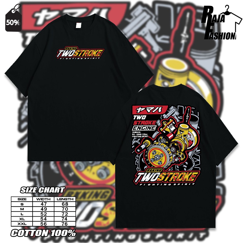 Kaos 2Stroke  / Baju T-Shirt Distro 2 Stroke | BAJU KAOS DISTRO ORIGINAL | KAOS TWO STROKE | KAOS 2 