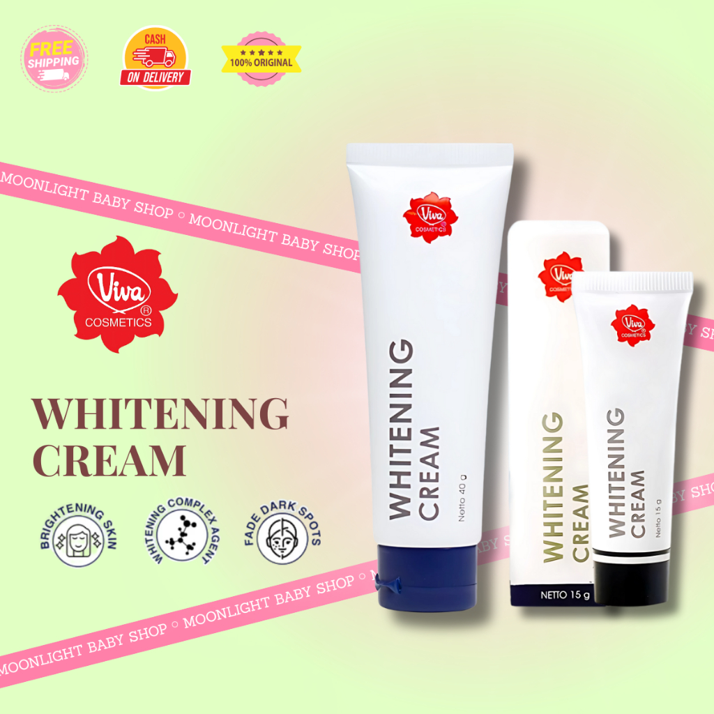 Viva Whitening Cream 15gr | 40gr – Krim Pencerah Wajah untuk Kulit Cerah dan Lembap