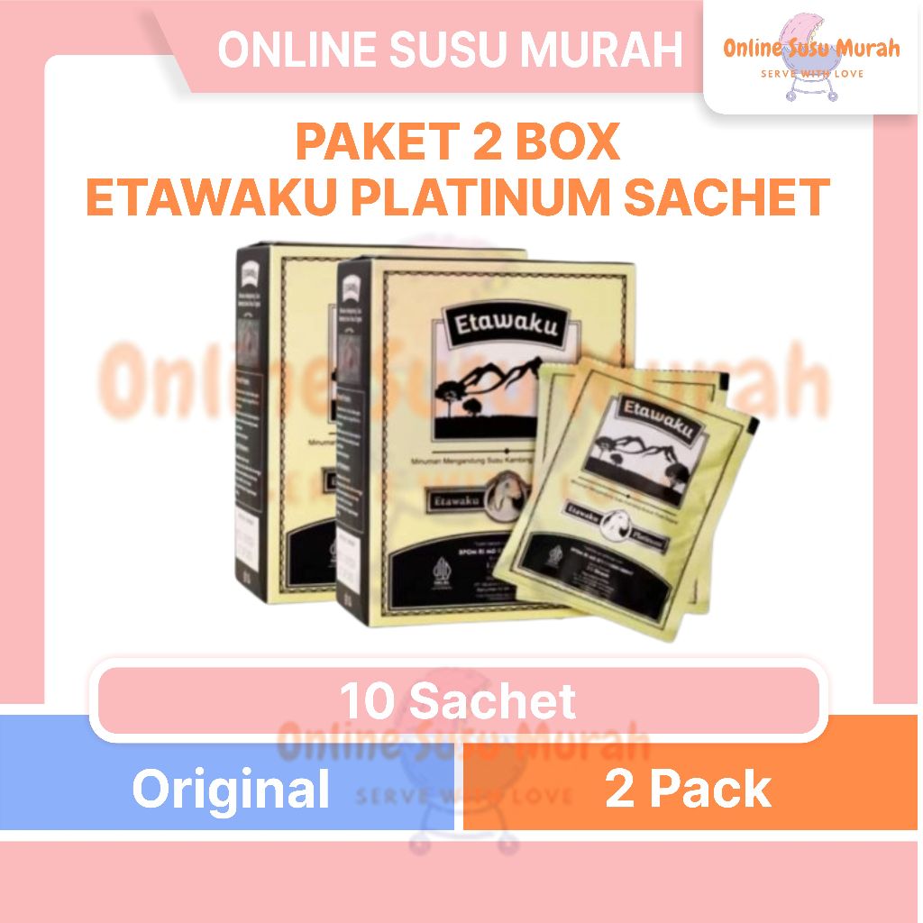 

ETAWAKU PAKET 2 KOTAK SUSU KAMBING PLATINUM 1 BOX 5 PCS 21GR KESEHATAN PERNAFASAN & SENDI 21 GR SSKD