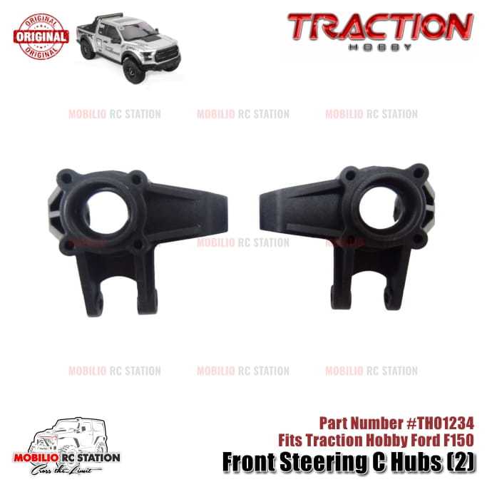 Traction Hobby Part #TH01234 Front Steering C Hubs (2) RC 1/8 Ford Raptor F150