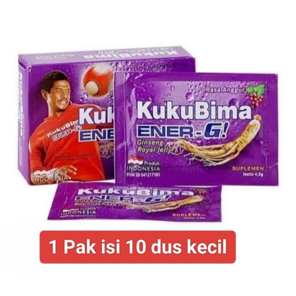 

Kukubima EnerGi rasa Anggur 1 box isi 10 dus kecil