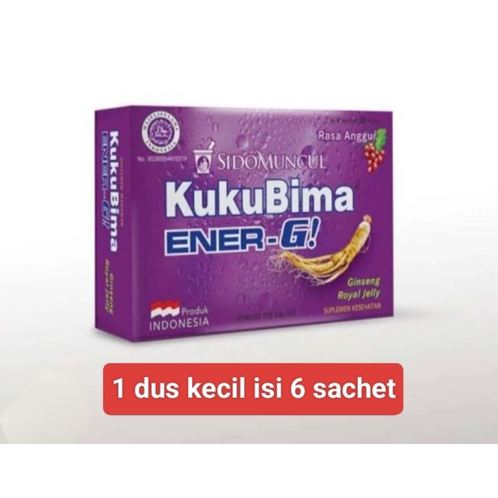 

Kukubima EnerGi rasa Anggur 1 dus kecil isi 6 sachet 5.5 g Exp dijamin Aman