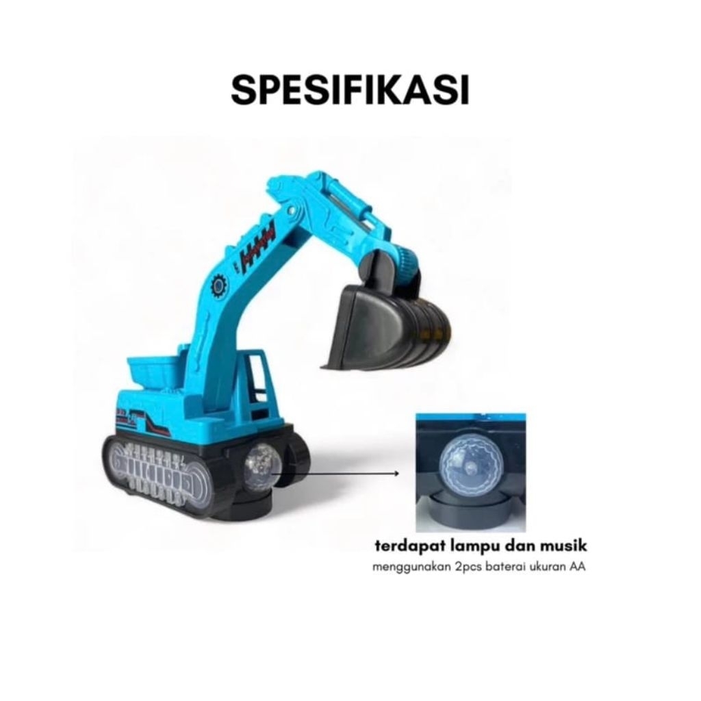 1066 Mainan Truck Beko Escavator Elektrik Truk Kontruksi Lampu Dan Musik/Mainam Mobil Truk Ada Lampu