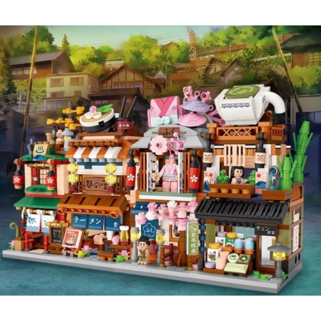 loz bricks mini street