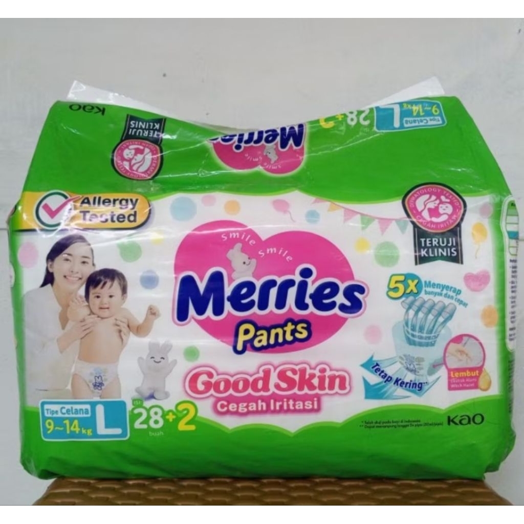 Popok Merries L / Pampers Merries L 28+2