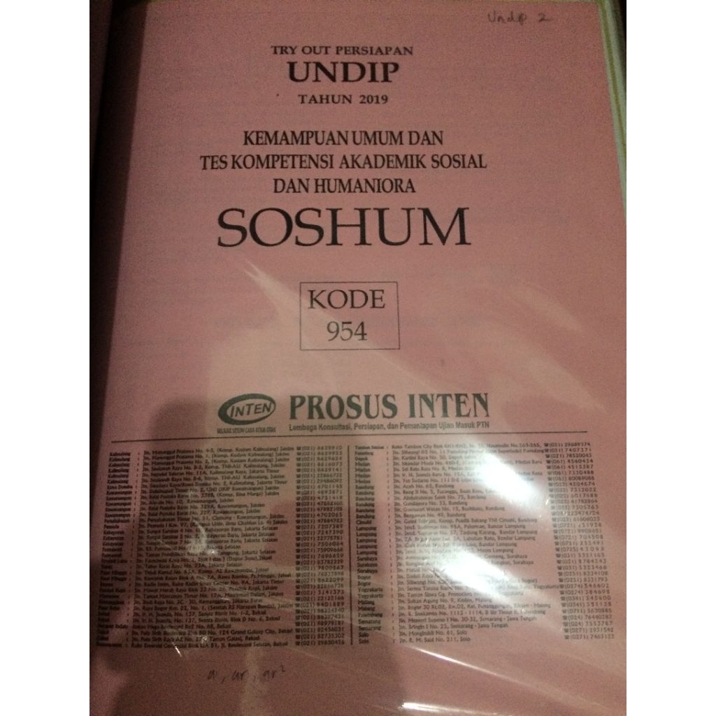 soal inten 2019, asp psasp