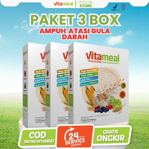 

[DIJAMIN] Vitameal - Sereal Multigrain paket 3 box 200 gram VITAMAEL GERD
