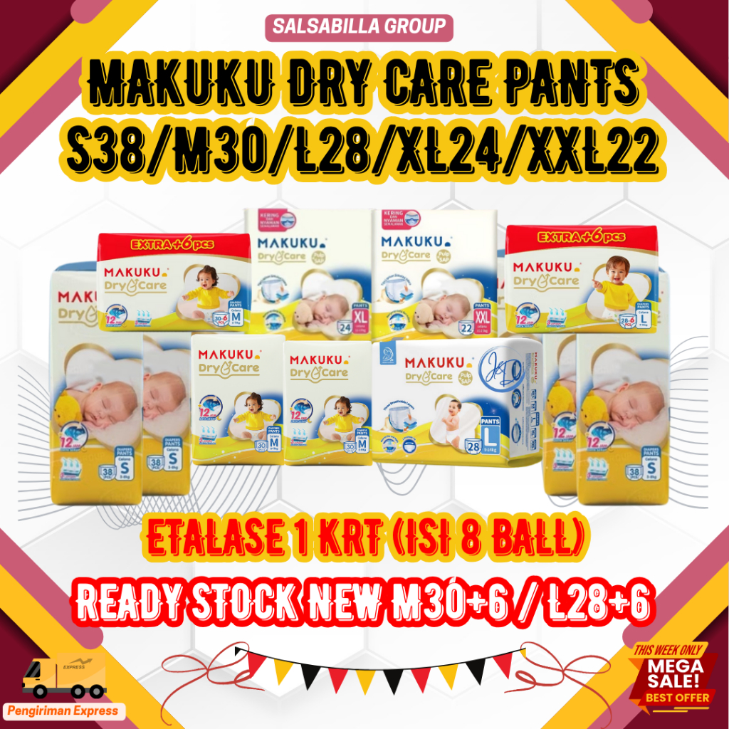MAKUKU DRY CARE PANTS S38/M30/NEW M30+6/L28/NEWL28+6/XL24/XXL22 1KARTON