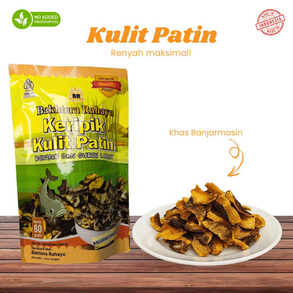 

kerupuk kulit ikan patin keripik gurih renyah snack gurih tahan lama kulit patin halal dan renyah