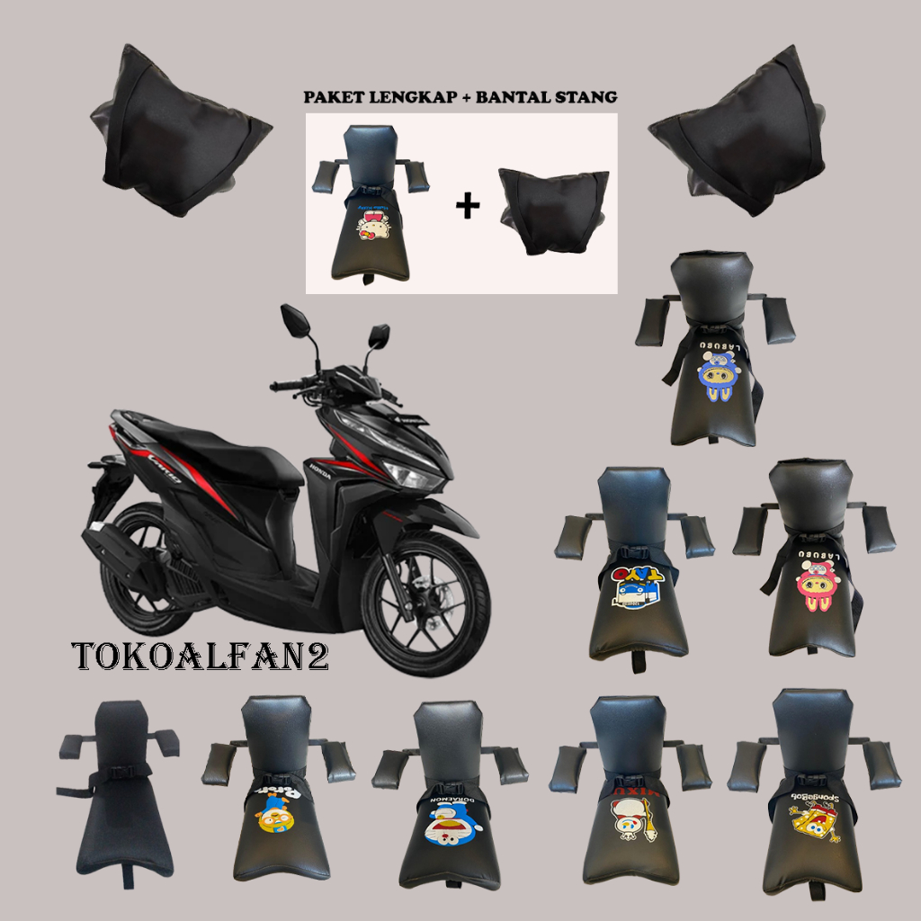 Paket lengkap boncengan (JOK+SANDARAN+BANTAL STANG) untuk motor honda Vario old,new /motor matic