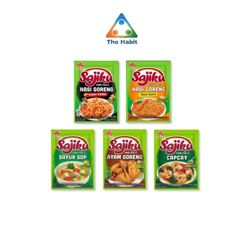 

(The Habit) Sajiku® Bumbu Praktis Ayam goreng, Ikan goreng, Capcay, soto ayam, nasi goreng special, nasi goreng rasa ayam, nasi goreng super pedas