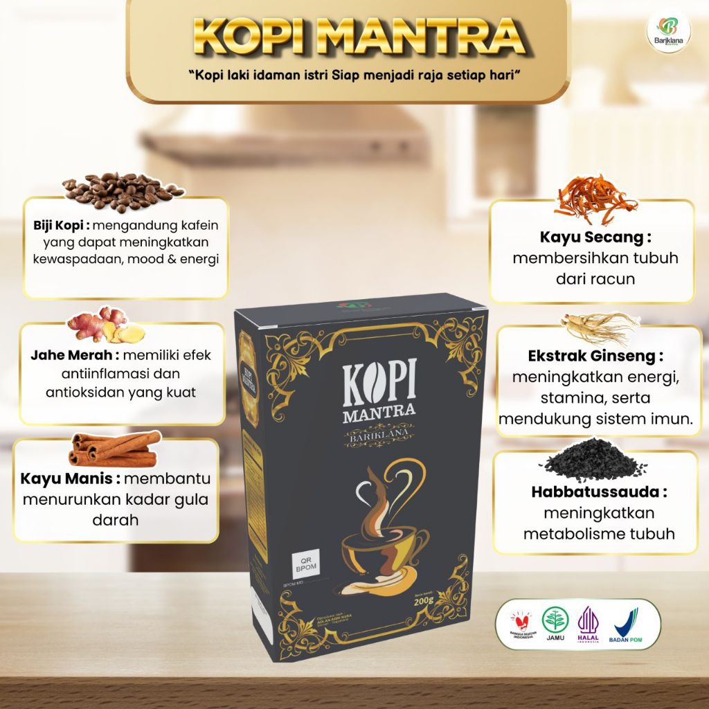 

Kopi Hitam Herbal plus Kayu Manis, Jahe Merah, Kayu Secang, Gula Aren, Cabe Jawa, Lada Hitam | Kopi Mantra Bariklana
