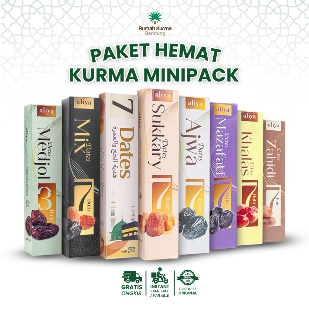 

Paket Hemat Kurma Minipack Bundling 12 pcs Premium Oleh Oleh Haji Umroh Takjil Puasa Korma Nabi Asli Madinah