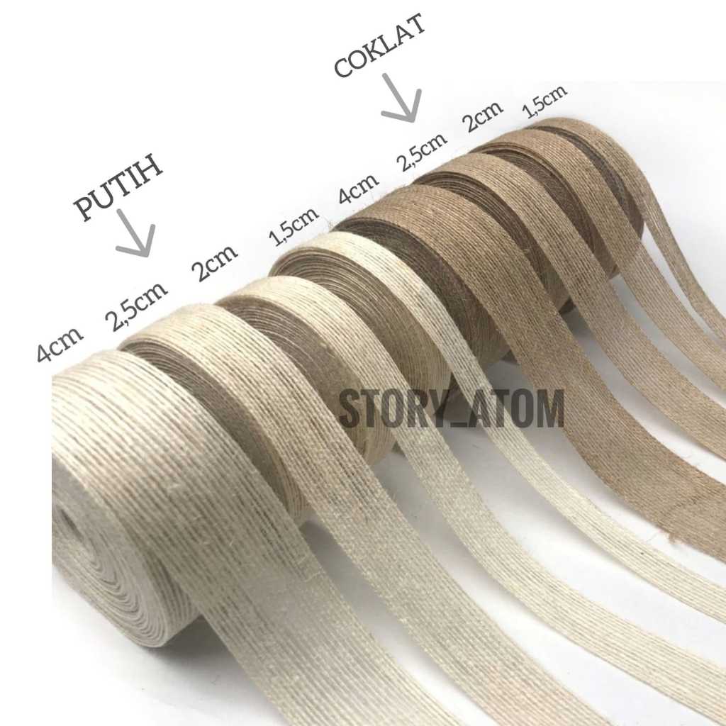

1 YARD | PITA GONI COKLAT - PUTIH Harga per yard (90 cm) / YUTE/ BURLAP / HESSIAN / BAHAN DEKOR