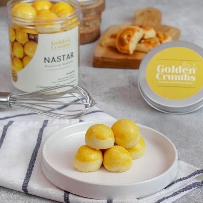 

Nastar premium Golden Crumbs Butter wijsman Lumer di Mulut 300gram
