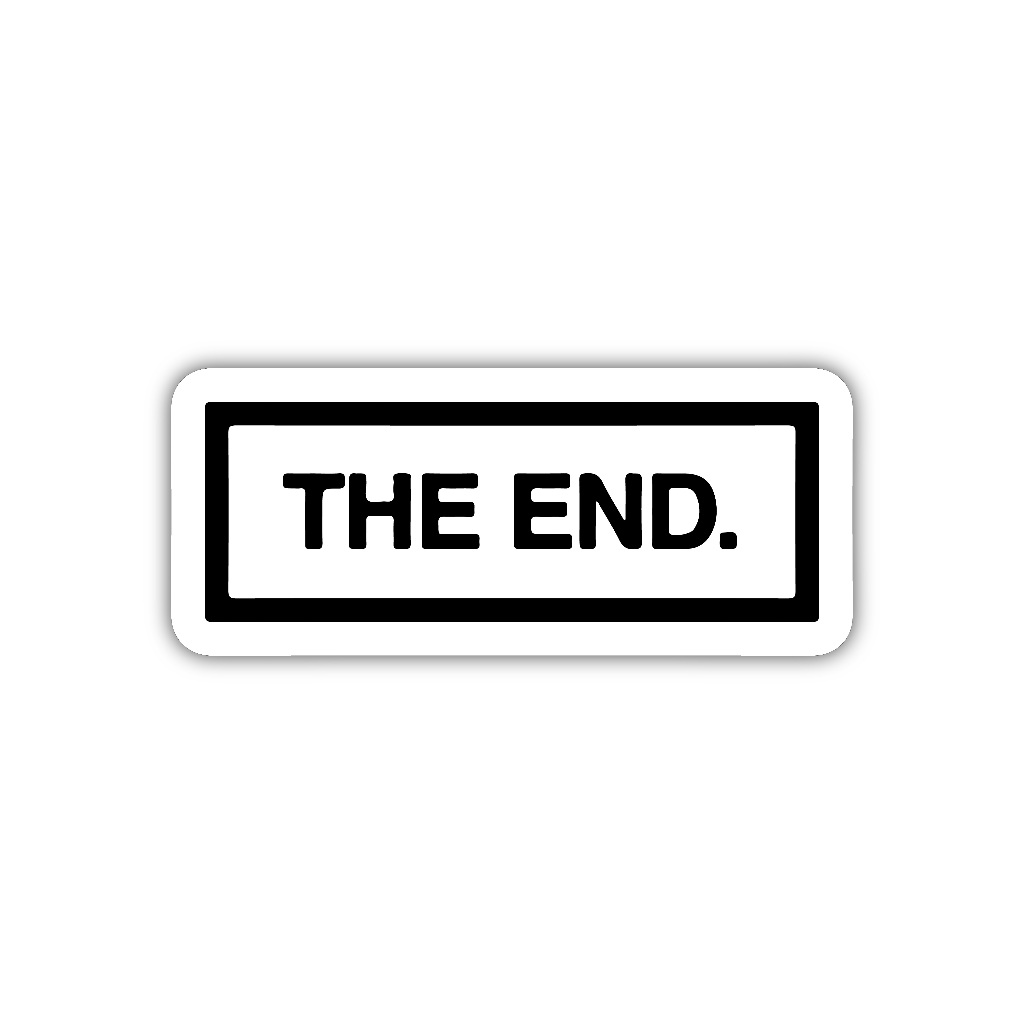 

ZV090 sticker the end aesthetic, stiker vinyl satuan