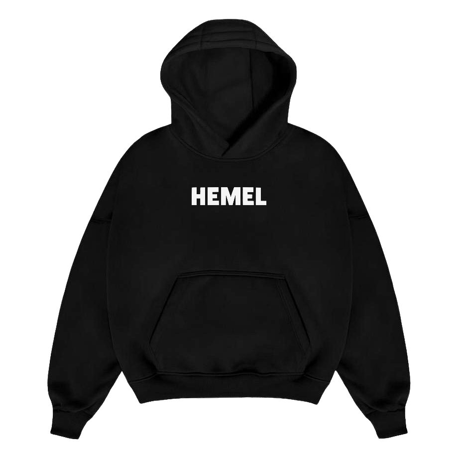 Hoodie Boxy Black / Hitam Pria & Wanita Hoodie Boxy Hemel White Oversize Unisex