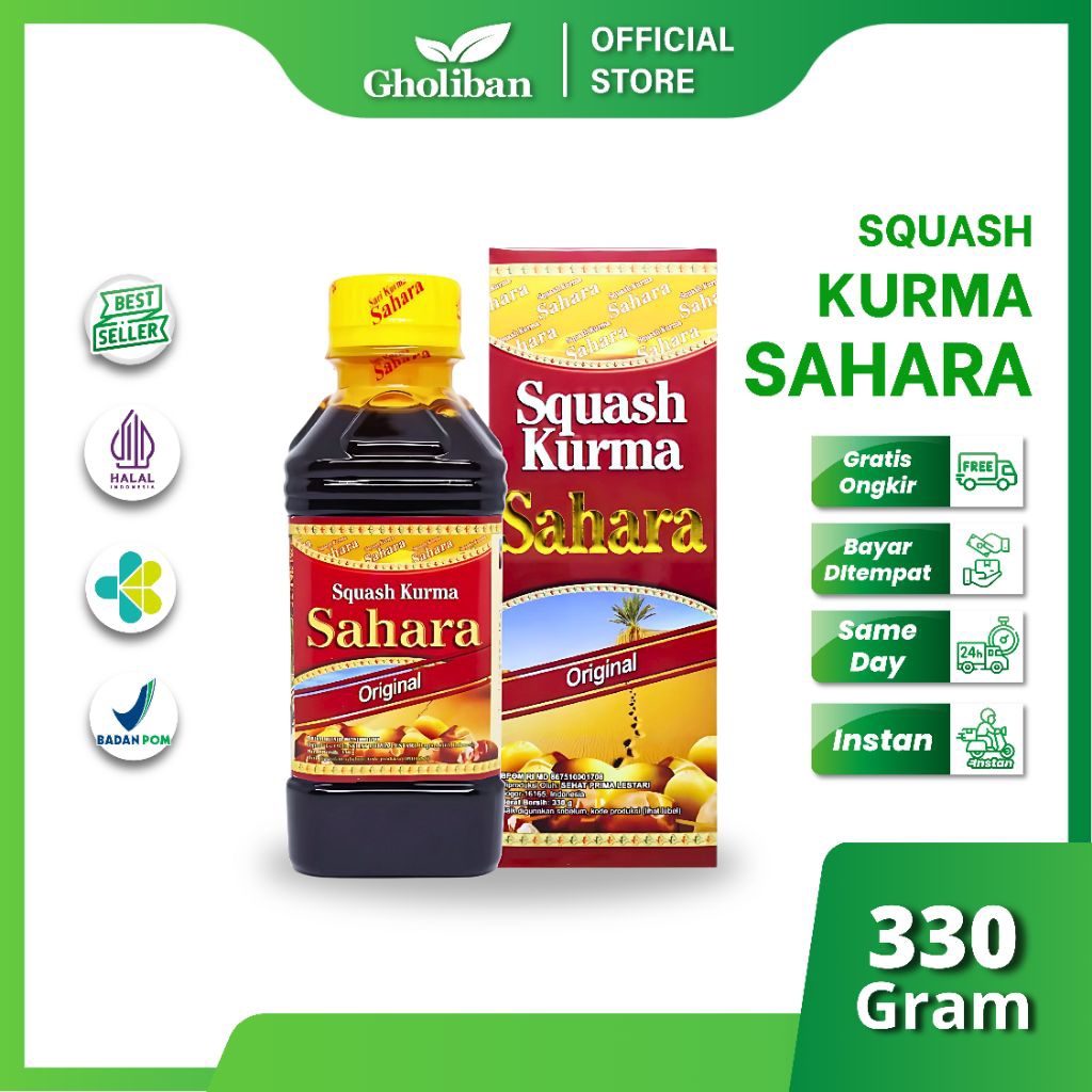 

Sahara Squah Sari Kurma 330g Suplemen Meningkatkan Stamina