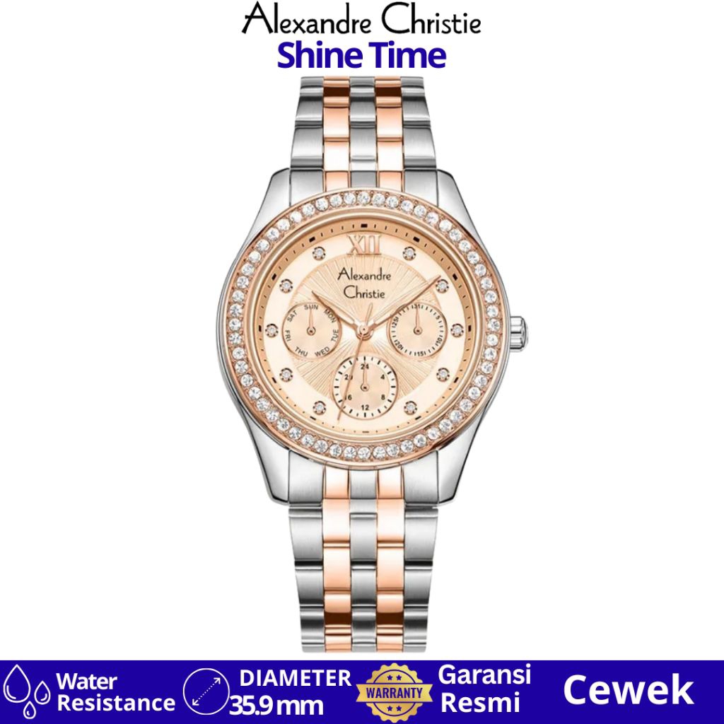 Jam Tangan Wanita Alexandre Christie AC 2496 BFBTRSL