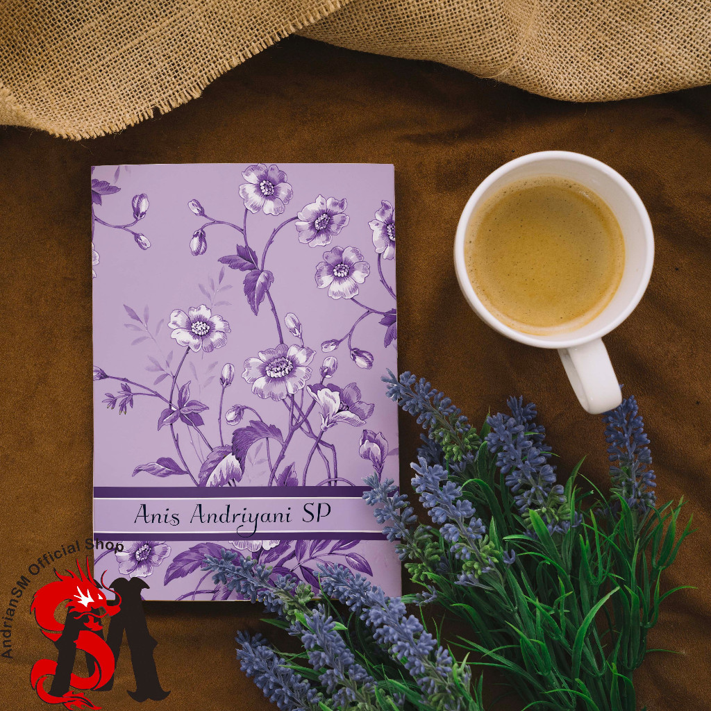 

Notebook Custom Nama buku tulis Catatan A5 Hard Cover Motif Bunga #Ungu Purple Diary Aesthetic Lucu Stationary Sekolah Kado Souvenir 100 Lembar HVS Bookpaper Murah bisa COD