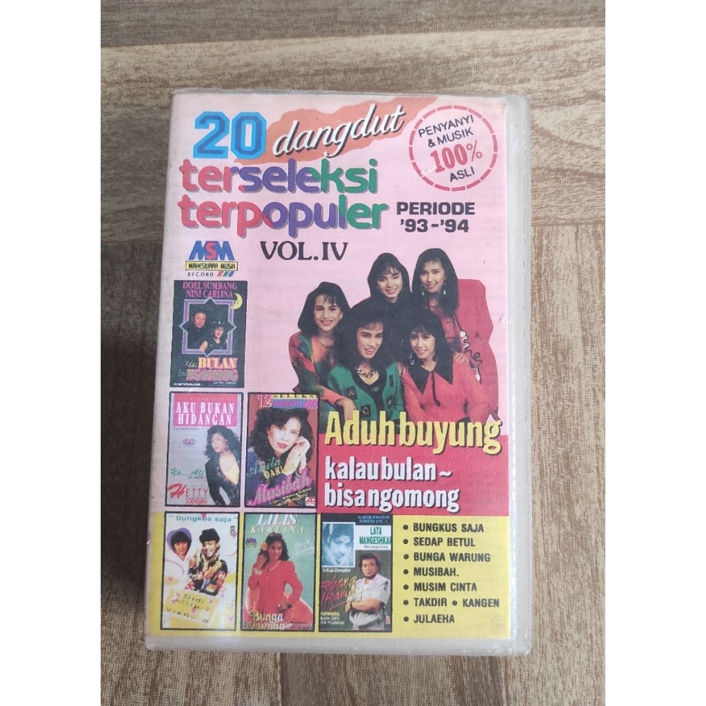 kaset pita 20 dangdut terseleksi terpopuler vol.4
