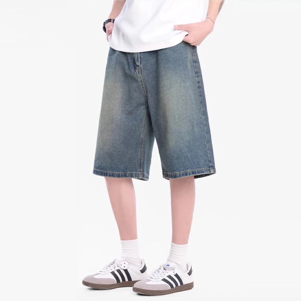 celana pendek pria baggy retro