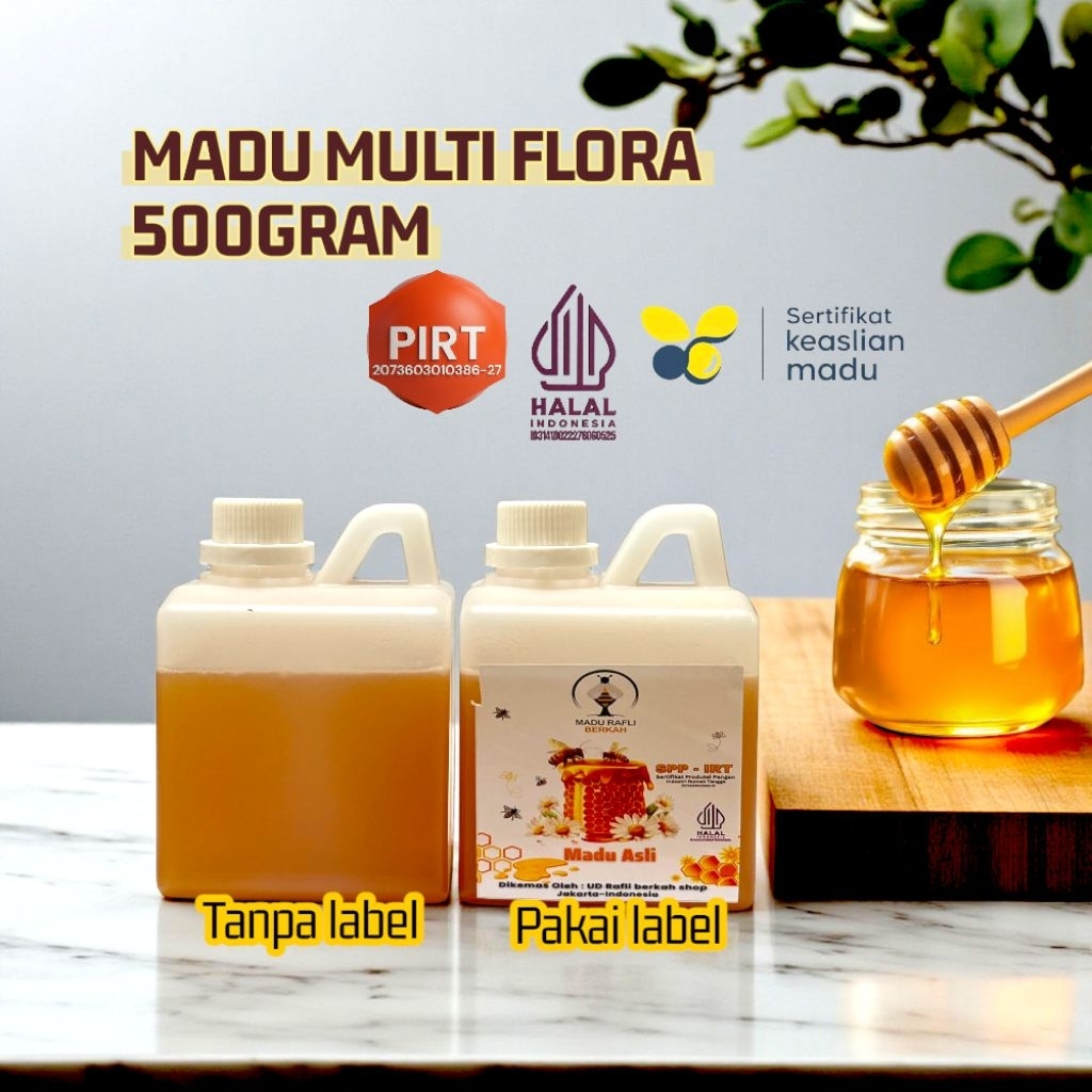

madu bunga multi flora premium honey_tanpa campuran_teruji laboratorium