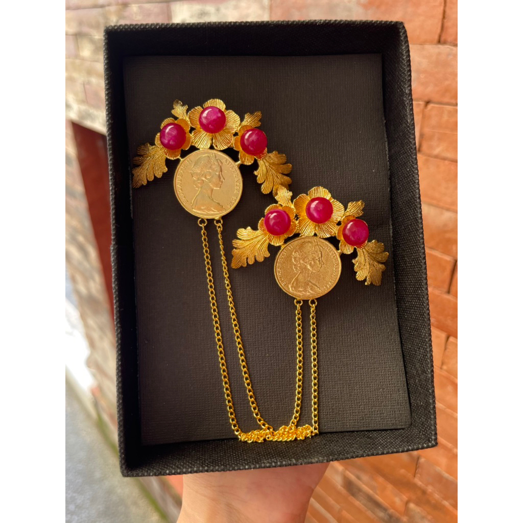 Bros Alpaka Ba Koin Rambat Bunga resin