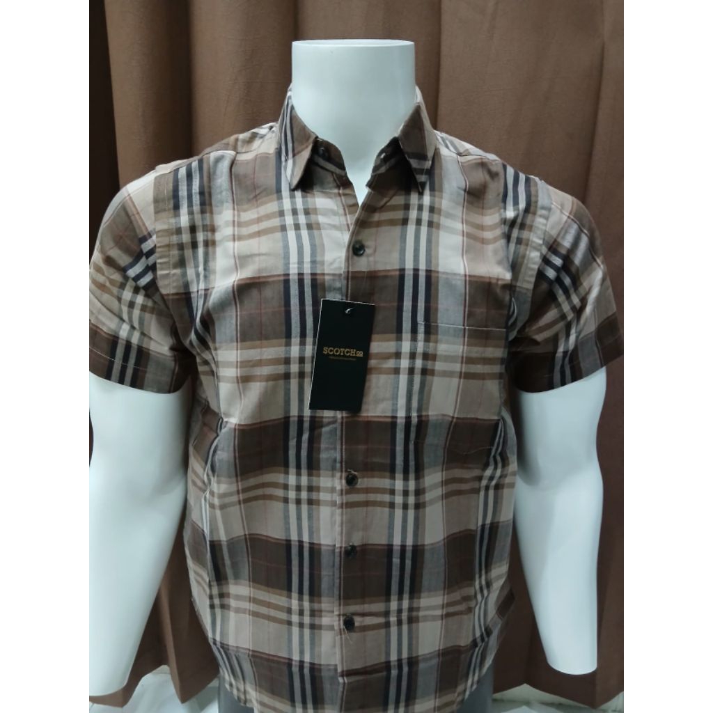 KEMEJA SCOTCH &CO LENGAN PENDEK MODERN FITT ORIGINAL