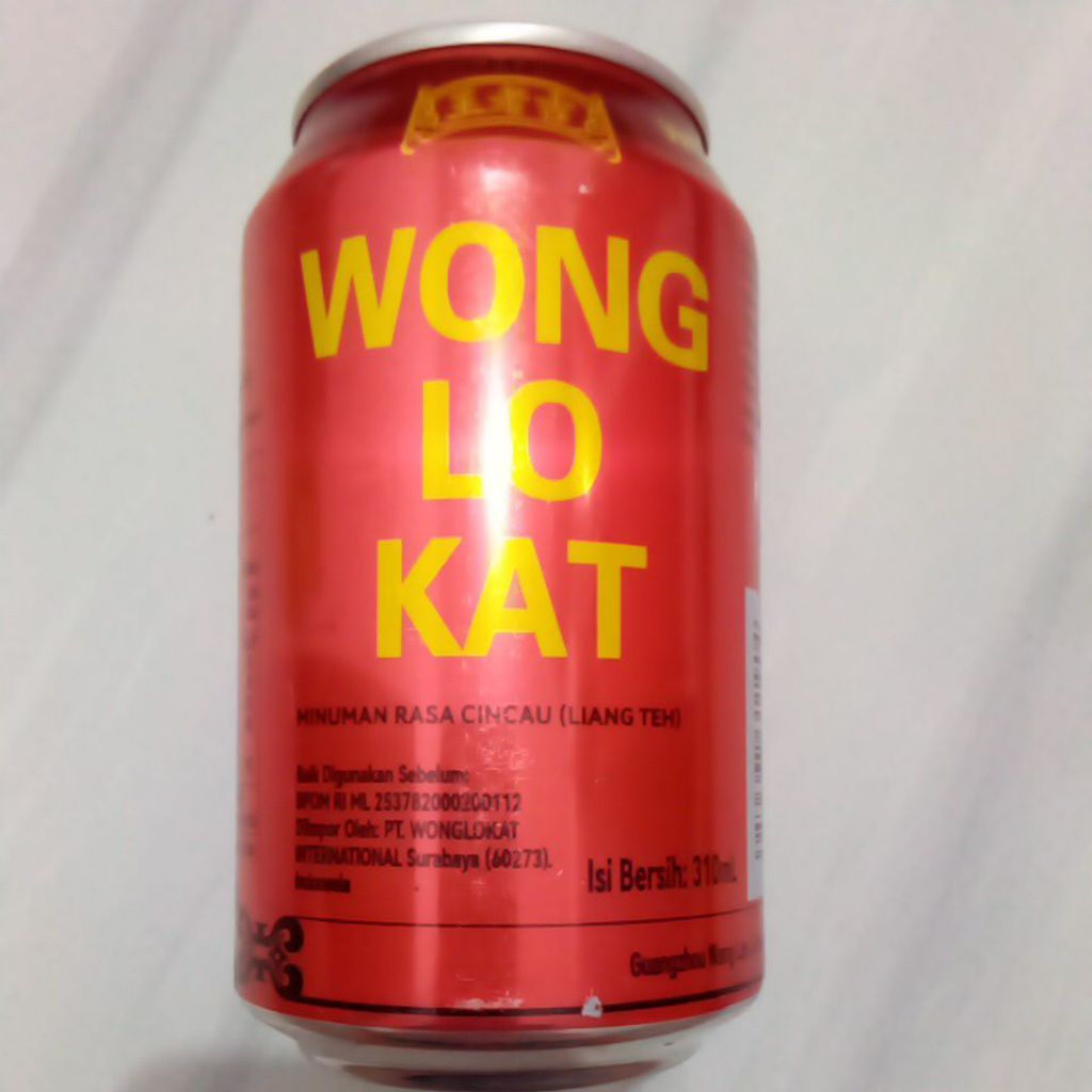 

WONG LO KAT minuman rasa cincau LIANG TEH 310ml / kaleng BPOM RI ML HALAL