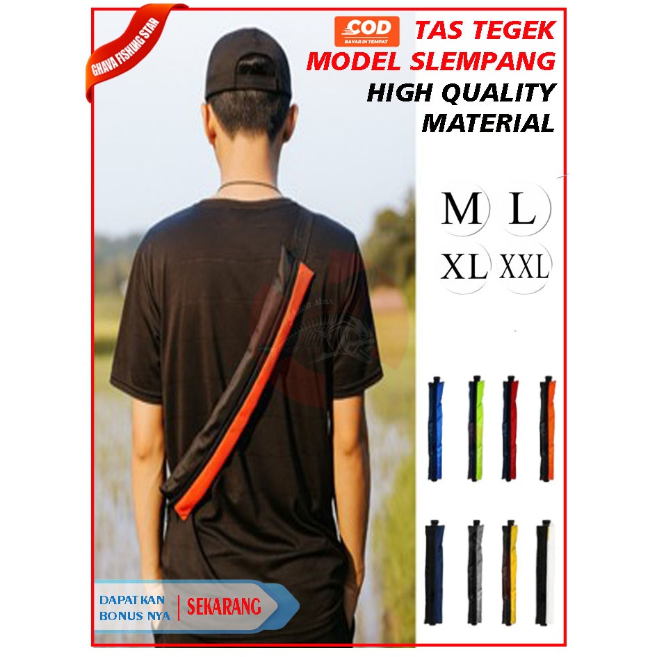 Tas Pancing | Tas kantong peralatan pancing | Tas pancing slempang joran tegek ukuran 48 65 78 8548