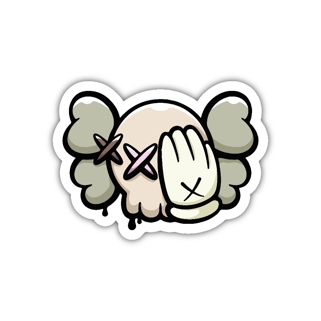 

ZV147 sticker kaws karakter kartun anime aesthetic, stiker vinyl satuan