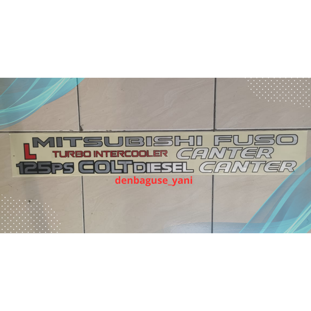 Stiker Mitsubishi Fuso Colt Diesel canter 125ps Diesel / sticker Mitsubishi 125ps  / stiker canter
