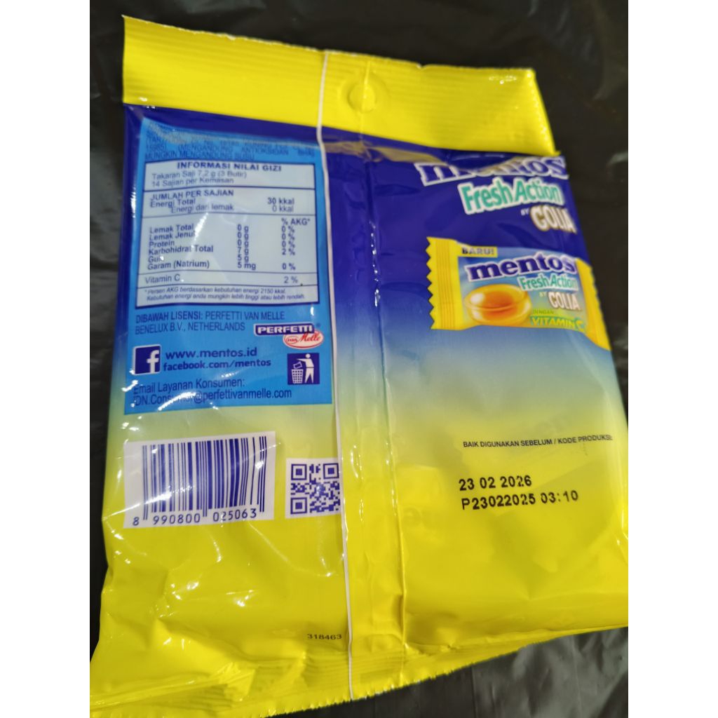 

golia Mentos rasa lemon 1 pack isi 50 pcs