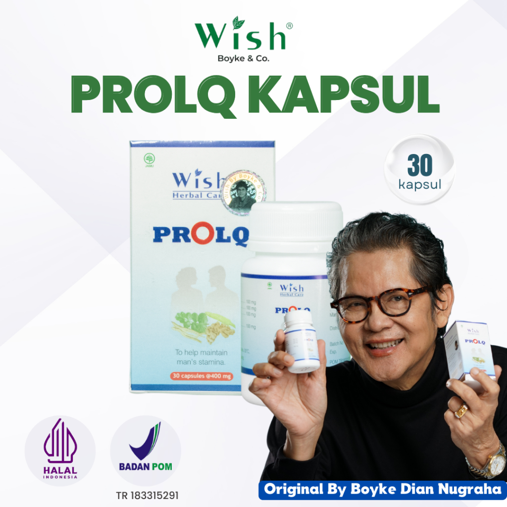 Wish ProLQ Kapsul by Boyke - Herbal Premium Pria Stamina & Performa Terjaga - 1Box