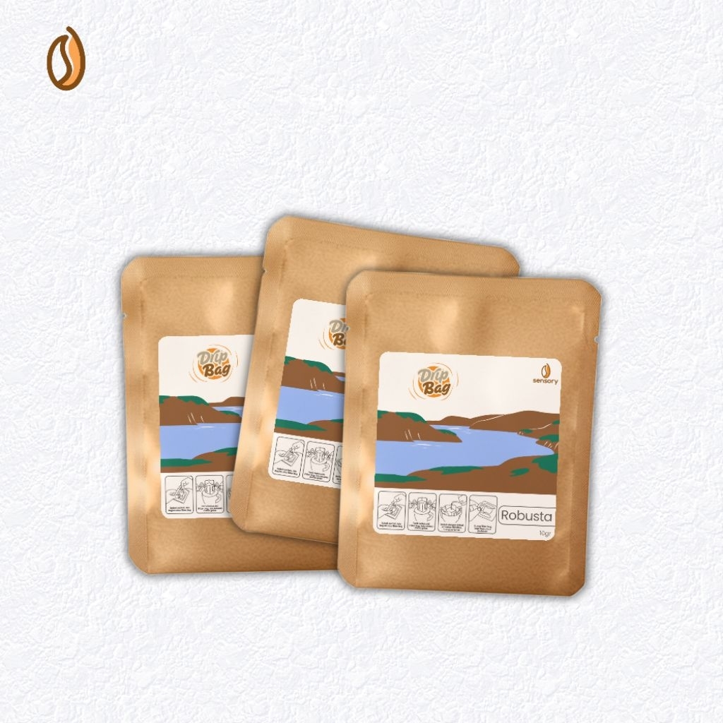

Drip Bag Coffee Robusta. Kopi Saring tanpa ampas