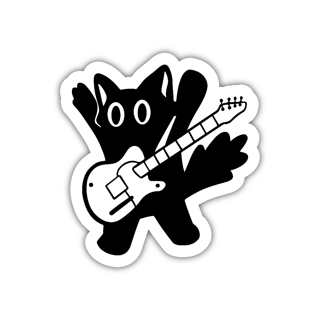 

ZV177 sticker kucing karakter kartun anime aesthetic, stiker vinyl satuan