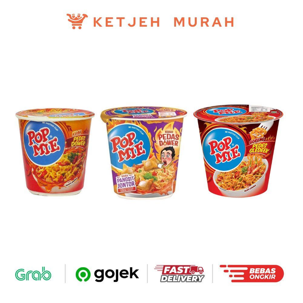 

Pop Mie Mie Instant Cup Jumbo Pedas Rasa Kuah Pedas Dower Ayam Pedas / Goreng Pedas Gledek Ayam Pedas /Kuah Pedas Dower Pangsit Jontor 1 Pcs