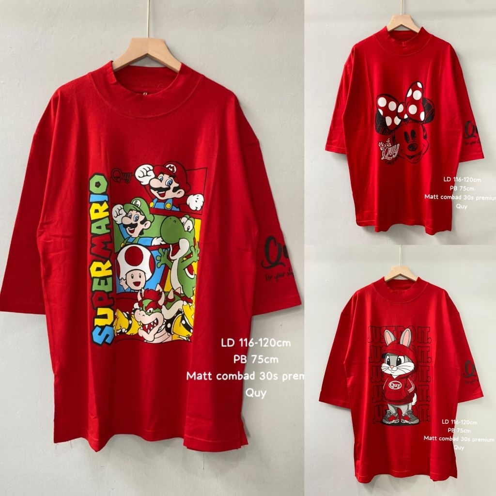 OVERSIZE KAOS  /OVERSIZE MERAH QUY COLLECTION