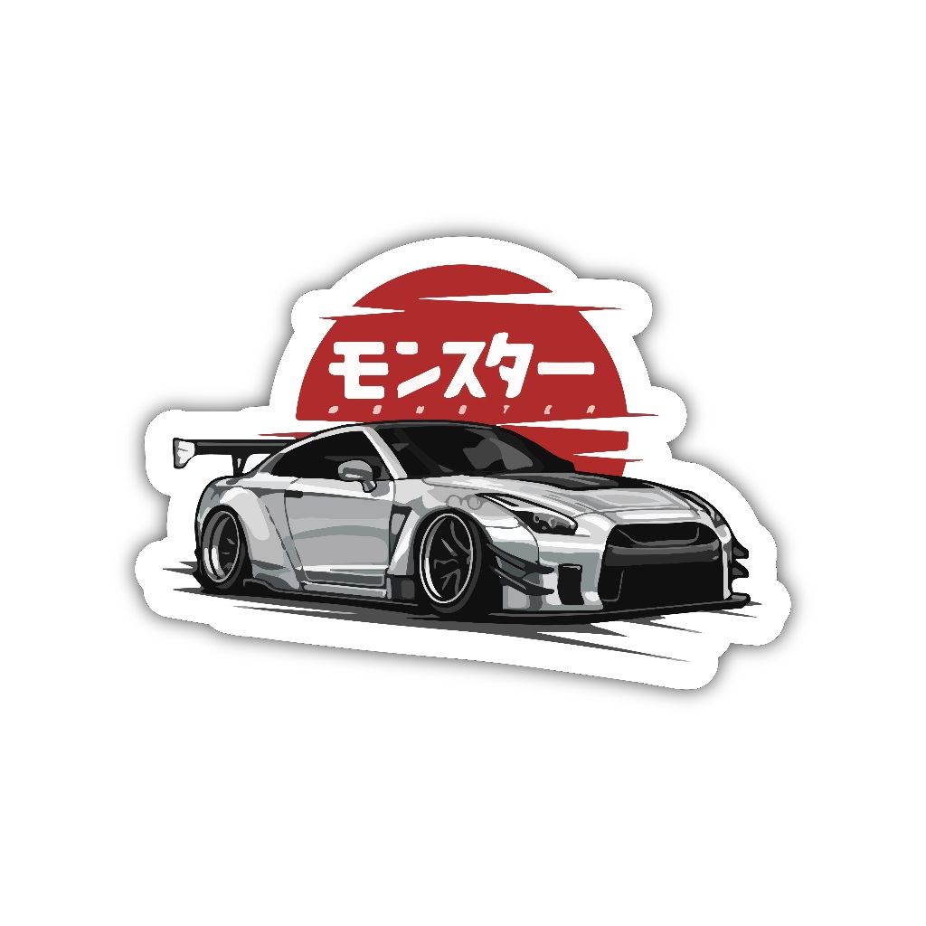 

ZV186 sticker GTR R35 karakter kartun anime aesthetic, stiker vinyl satuan