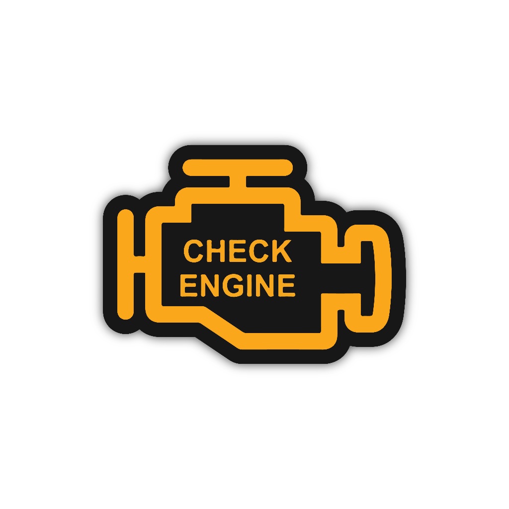 

ZV194 sticker check engine karakter kartun anime aesthetic, stiker vinyl satuan