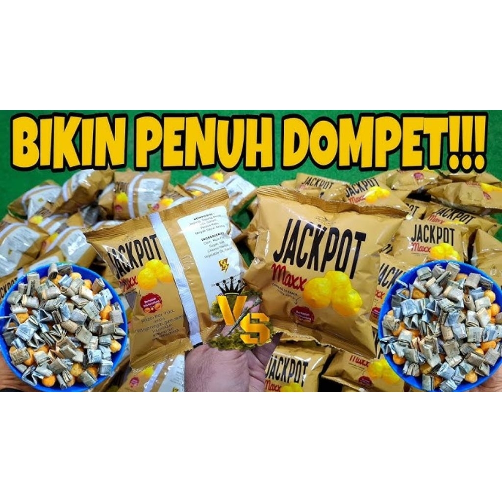 

CIKI JACKPOT MAXX(10pcs) BERHADIAH UANG TUNAI -CIKI BERHADIAH UANG - snack berhadiah - ciki cemilan