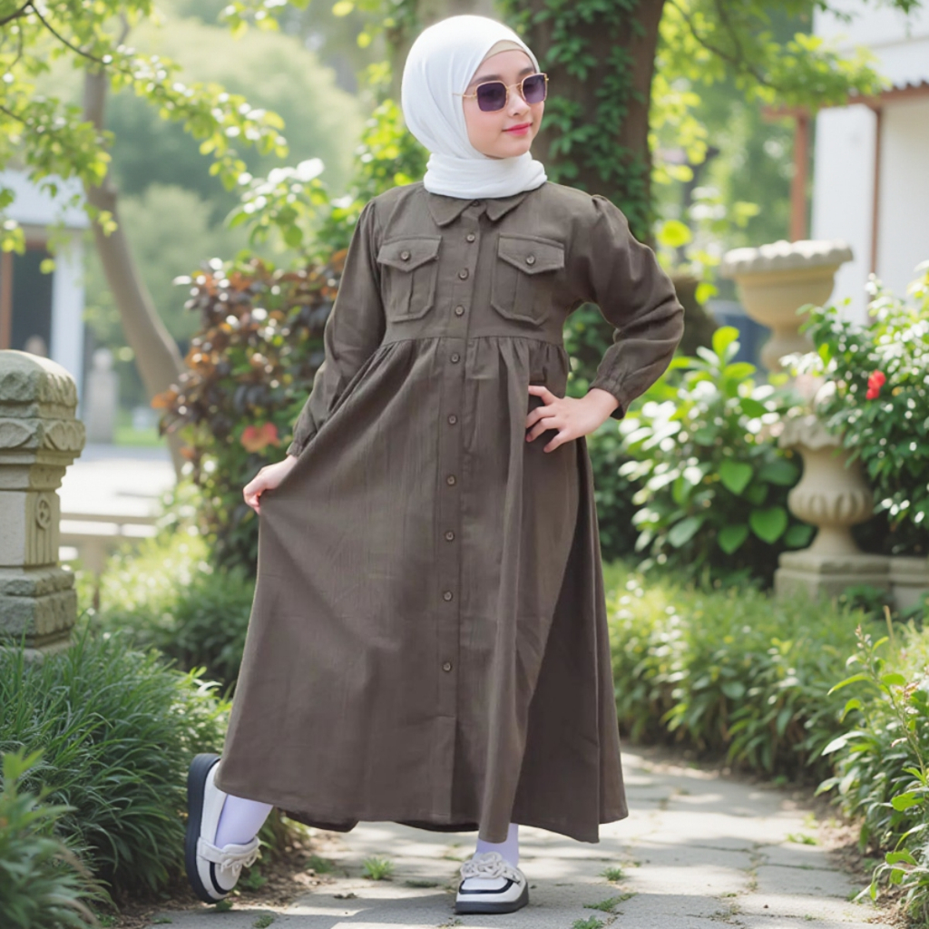 Anak Ghamis Gmis Gemis Perempuan Syar'I Kids Gamis Anak Kid Termurah Umur 11 12 Tahun Baju Muslim An