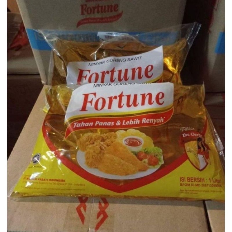 

RYS Minyak goreng fortune bantal 1 literan isi 12 pcs per dus