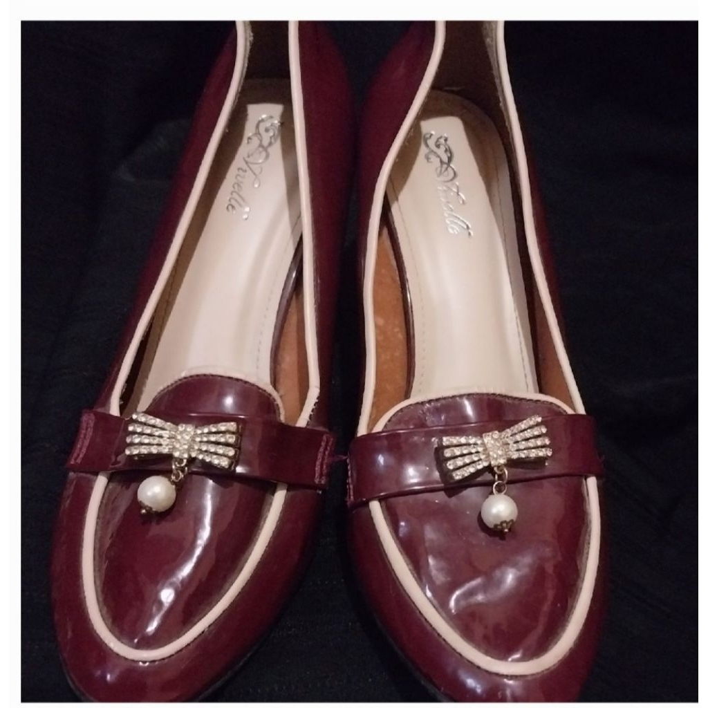 heels merah maroon uk 38