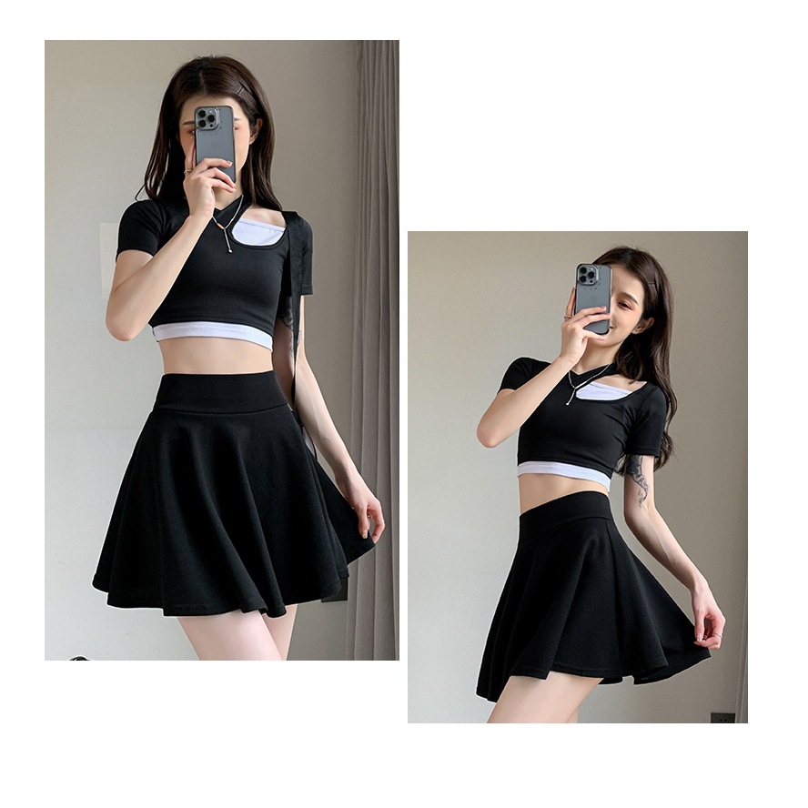 RoK Mini Olahraga Senam Tenis Wanita Sexy Gaya Korean Style Elegan Kekinian