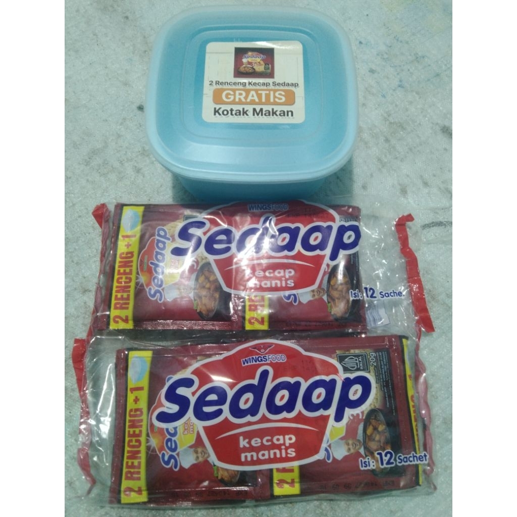

Kecap Sedap kemasan 20gr (2 renceng + kotak makan)